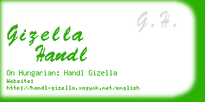 gizella handl business card